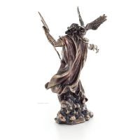 Zeus or Zeus: God of Sky, Lightning, Law, Thunder, Order with Lightning Bolt 23cm Veronese Bronze Electroplating Statues Verones