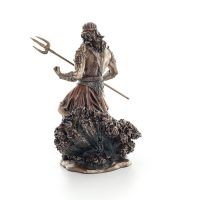 Poseidon: God of the Sea, Earthquakes, Earth, Storms and Reasons 20cm Veronese Bronze Electroplating Full Body Statue Veronese 3