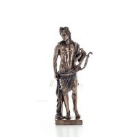 Apollo or Apollon, the god of music, light, and protector of the arts, 25cm full-body statue with bronze electrolysis by Verones