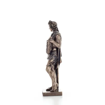 Apollo eller Apollon, gud för musik, ljus och beskyddare av konsterna, 25 cm helkroppsstaty med brons elektrolys av Veronese Ver