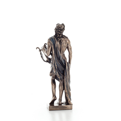Apollo eller Apollon, gud fÃ¶r musik, ljus och beskyddare av konsterna, 25 cm helkroppsstaty med brons elektrolys av Veronese Ver