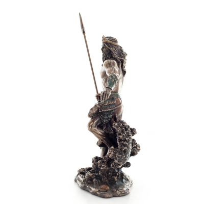 Poseidon: God of the Sea, Earthquakes, Earth, Storms and Reasons 20cm Veronese Bronze Electroplating Full Body Statue Veronese 2
