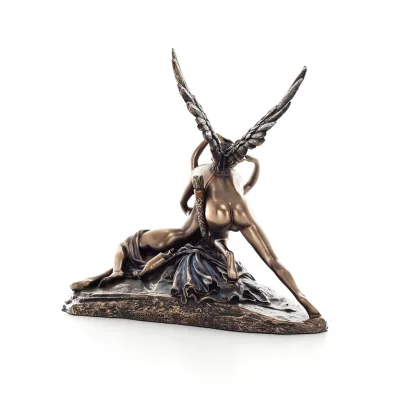 Cupid and the Psyche: Overcoming Obstacles to Love 19.6x18cm Full Body Electrolytic Bronze Veronese Statue, Ancient Greece Veron