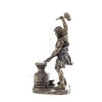 Hephaestus: God of Fire, Metallurgy, Heaven and Earth 22cm Veronese Brons Galvanisera helkroppsstaty, antikens Grekland Veronese