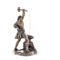 Hephaestus: God of Fire, Metallurgy, Heaven and Earth 22cm Veronese Bronze Electroplating Full Body Statue, Ancient Greece Veron