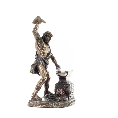 Hephaestus: God of Fire, Metallurgy, Heaven and Earth 22cm Veronese Bronze Electroplating Full Body Statue, Ancient Greece Veron