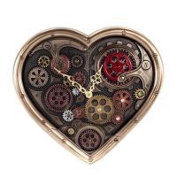 Steampunk Heart Gears VÃ¤ggklocka 40x36,5 cm Veronese Bronze Elektrolys, Modernt Dekorativt Veronese 1 - grifon.se 