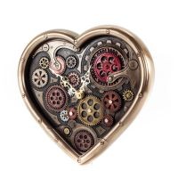 Steampunk Heart Gears VÃ¤ggklocka 40x36,5 cm Veronese Bronze Elektrolys, Modernt Dekorativt Veronese 2 - grifon.se 