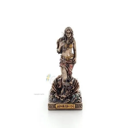 Aphrodite: The Goddess of Love and Beauty 8.7cm Veronese Bronze Electrolytic Full Body Statue, Ancient Greece Veronese 1 - grifo