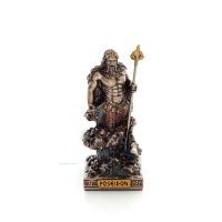 Neptune: God of the Sea, Earthquakes, Earth, Storms and Words 9cm Veronese Bronze Electroplating Full Body Statue Veronese 1 - g