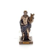 Apollo or Apollon, the god of music, light, protector of the arts 9cm Full-body statue with Electrolysis bronze Veronese Verones