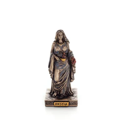 Hearth: The Goddess of the Hearth, Domestic Life and Family, 8.5cm Veronese Electrolytic Bronze Full Body Statue Veronese 1 - gr