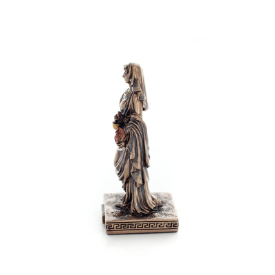 Hearth: The Goddess of the Hearth, Domestic Life and Family, 8.5cm Veronese Electrolytic Bronze Full Body Statue Veronese 2 - gr