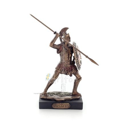 Spartan Warrior 12,5 cm Veronese brons galvaniserad helkroppsstaty, antikens Grekland Veronese 1 - grifon.se