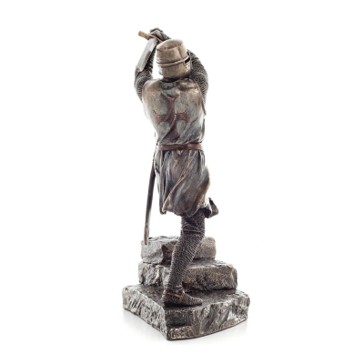 Knight on Stairs Holding Sword in Attack Stance 19.5x30.5cm Veronese Electrolytic Bronze Full Body Statue Veronese 4 - grifon.se
