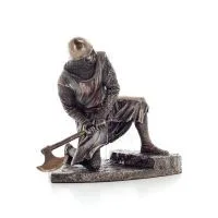 Knight kneeling in defense stance 20x17.5cm Full body statue with Veronese Bronze Electrolysis Veronese 5 - grifon.se 