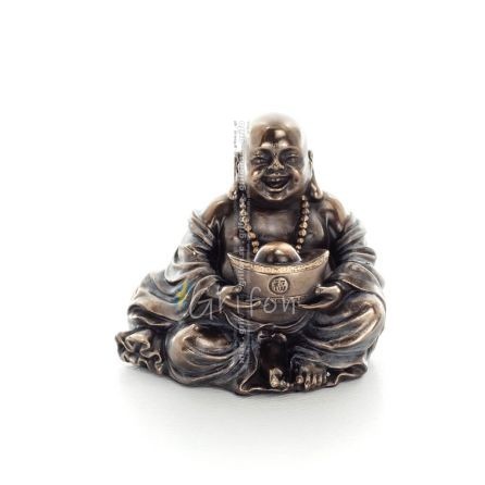 Buddha or Budha: The Awakened & Enlightened, Holding Ball 6cm Veronese Bronze Electrolysis, Healing, Religious Veronese 1 - grif