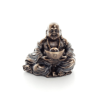 Buddha or Budha: The Awakened & Enlightened, Holding Ball 6cm Veronese Bronze Electrolysis, Healing, Religious Veronese 1 - grif
