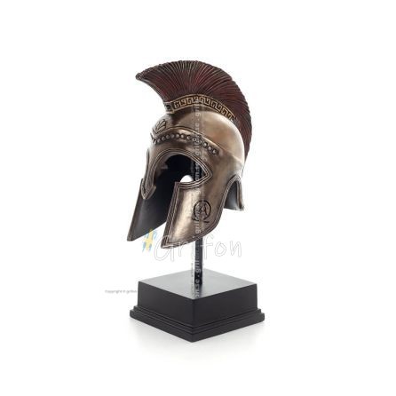 Headdress, from the ancient and medieval soldiers on a 21cm base with Veronese bronze electrolysis, decorative Veronese 1 - grif