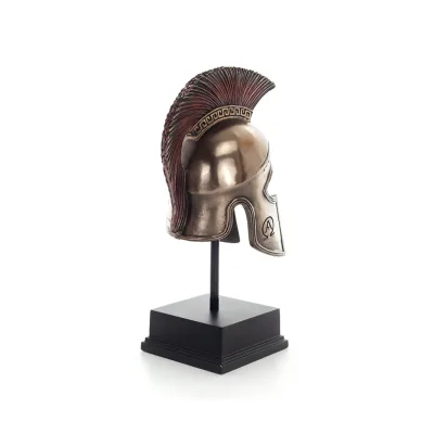 Περικεφαλαία, από τους αρχαίους και οι μεσαιωνικοί στρατιώτες σε βάση 21εκ με Ηλεκτρόλυση μπρούτζου Veronese, διακοσμητικό Βερον