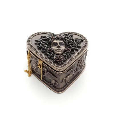 Medusa heart 11.5x7cm Jewelry case, Jewelery box, storage box-like case, Veronese Bronze Electrolysis Full Body Statue Veronese 