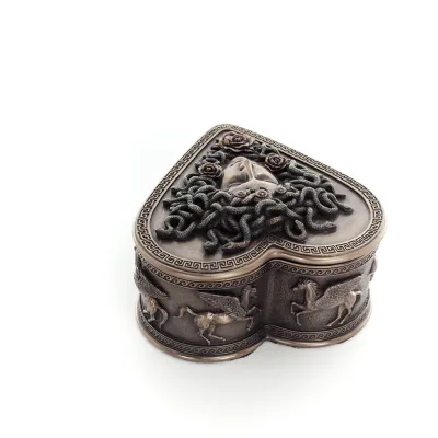 Medusa heart 11.5x7cm Jewelry case, Jewelery box, storage box-like case, Veronese Bronze Electrolysis Full Body Statue Veronese 