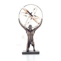 Atlas or Atlas, Titan: The leader of the Titanids, kneeling 20.5cm Veronese Electrolytic Bronze Full Body Statue Veronese 1 - gr