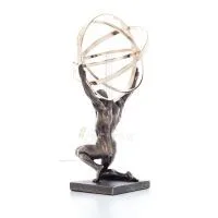 Atlas or Atlas, Titan: The leader of the Titanids, kneeling 20.5cm Veronese Electrolytic Bronze Full Body Statue Veronese 3 - gr