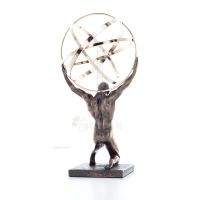 Atlas or Atlas, Titan: The leader of the Titanids, kneeling 20.5cm Veronese Electrolytic Bronze Full Body Statue Veronese 4 - gr