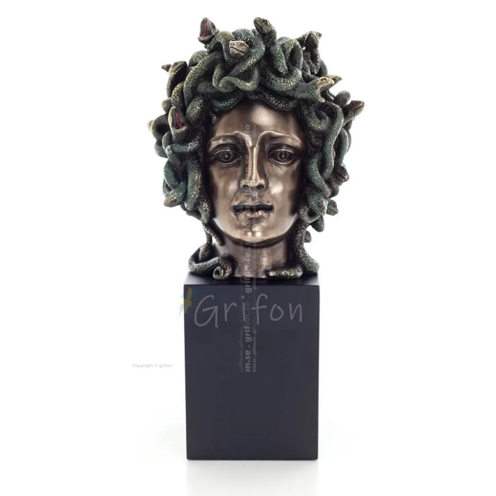 Medusa: The Wild-Eyed Mermaid Bust 21cm Veronese Bronze Electroplating Statue, Ancient Greece Veronese 1 - grifon.se 