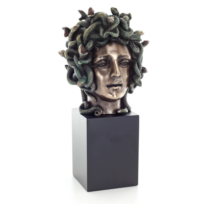 Medusa: The Wild-Eyed Mermaid Bust 21cm Veronese Bronze Electroplating Statue, Ancient Greece Veronese 5 - grifon.se 