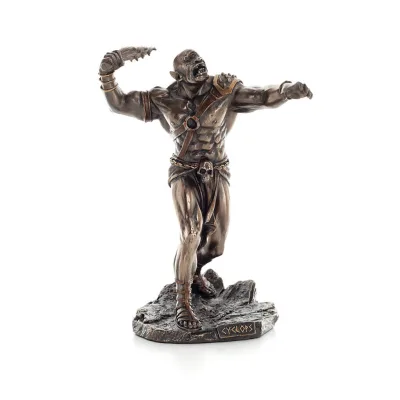 Cyclops: The One-Eyed Giant 21.2cm Full Length Veronese Bronze Electrolytic Statue, Ancient Greece Veronese 5 - grifon.se 