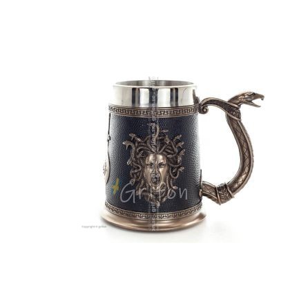 Medusa: The Wild-Eyed Mermaid in a Mug, Cup 15cm Full-Length Veronese Brons Electrolysis Statue, Antika Grekland Veronese 1 - gr