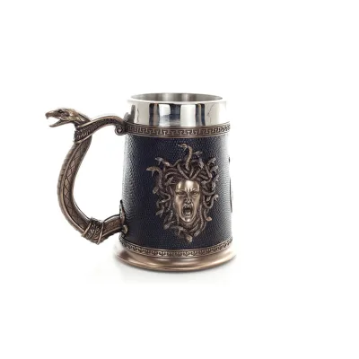Medusa: The Wild-Eyed Mermaid in a Mug, Cup 15cm Full-Length Veronese Bronze Electrolysis Statue, Ancient Greece Veronese 3 - gr