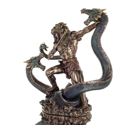 Hercules: The Greatest Hero of the Greeks, Fighting the Lernaean Hydra 31cm Veronese Bronze Electrolysis Full Body Statue Verone