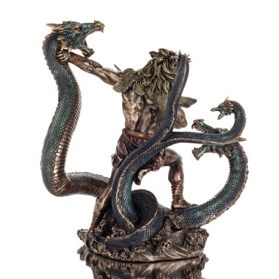 Hercules: The Greatest Hero of the Greeks, Fighting the Lernaean Hydra 31cm Veronese Bronze Electrolysis Full Body Statue Verone