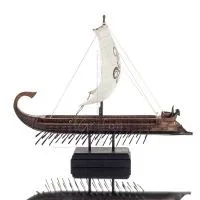 Trier: rowed warship, sailing kraken 35x22x26cm Veronese Bronze Electrolytic Full Body Statue, Ancient Greece Veronese 1 - grifo