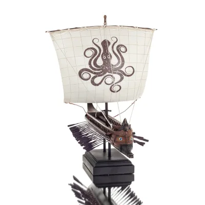 Trier: rowed warship, sailing kraken 35x22x26cm Veronese Bronze Electrolytic Full Body Statue, Ancient Greece Veronese 2 - grifo