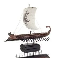 Trier: rowed warship, sailing kraken 35x22x26cm Veronese Bronze Electrolytic Full Body Statue, Ancient Greece Veronese 3 - grifo
