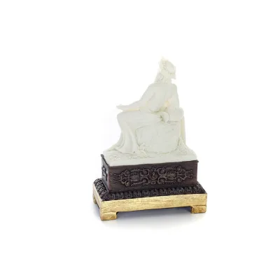 Dionysus: The God of Wine and Revelry in Clockwork 22,5 cm helkroppsstaty, Polyester Alabaster Marble Type Alabaster 3 - grifon.