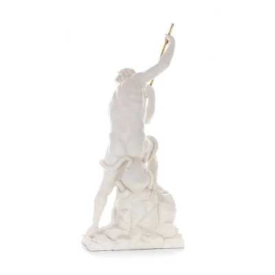 Poseidon: The God of the Sea, Earthquakes, Earth, Storms and Words 82cm Full Body Statue, Polyester Alabaster Marble Type Alabas