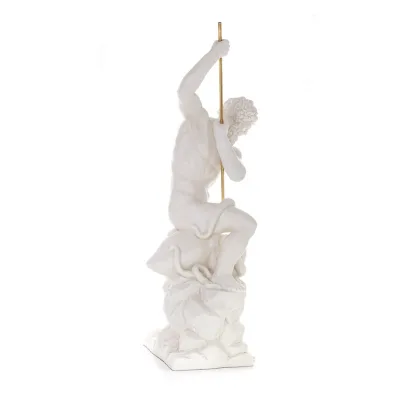 Poseidon: The God of the Sea, Earthquakes, Earth, Storms and Words 82cm Full Body Statue, Polyester Alabaster Marble Type Alabas
