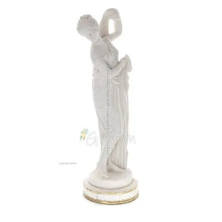 Muse, one of the nine muses33cm Full length statue, Polyester marble-type alabaster, ancient Greece Alabaster 1 - grifon.se 