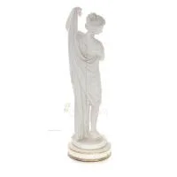 Muse, en av de nio muserna33 cm fullängdsstaty, alabaster av polyestermarmortyp, antikens Grekland Alabaster 2 - grifon.se 