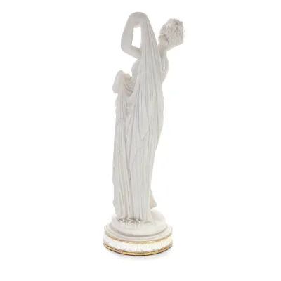 Muse, en av de nio muserna33 cm fullängdsstaty, alabaster av polyestermarmortyp, antikens Grekland Alabaster 3 - grifon.se 