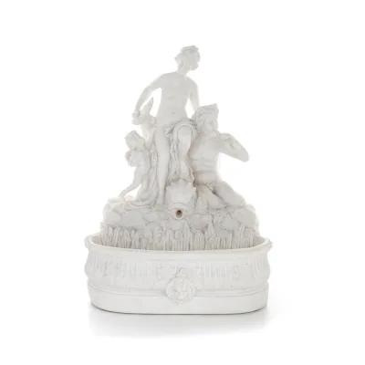 Aphrodite Panas or Pan & Eros Fountain 38cm Full Body Statue, Polyester Marble Type Alabaster, Ancient Greece Alabaster 1 - grif