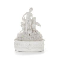 Aphrodite Panas eller Pan & Eros Fountain 38 cm helkroppsstaty, polyestermarmortyp Alabaster, antikens Grekland Alabaster 1 - gr