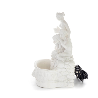 Aphrodite Panas eller Pan & Eros Fountain 38 cm helkroppsstaty, polyestermarmortyp Alabaster, antikens Grekland Alabaster 2 - gr