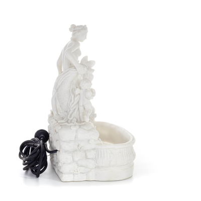 Aphrodite Panas or Pan & Eros Fountain 38cm Full Body Statue, Polyester Marble Type Alabaster, Ancient Greece Alabaster 4 - grif