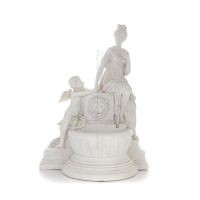 Venus & Cupid Fountain 52cm Full Body Statue, Polyester Alabaster Marble Type, Ancient Greece Alabaster 1 - grifon.se 